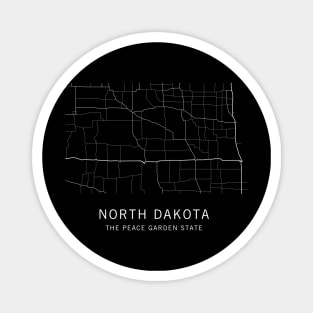 North Dakota State Road Map Magnet